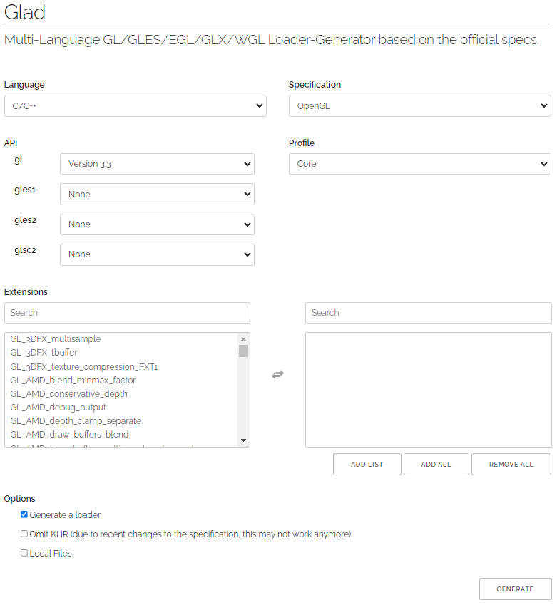 GLAD - Creare una finestra con GLFW e OpenGL